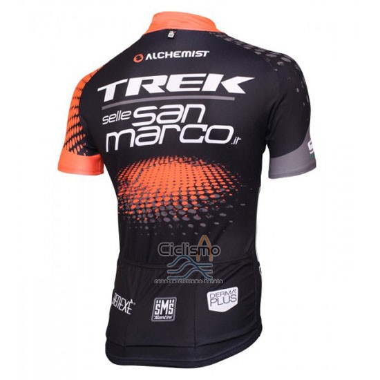 Trek Selle San Marco Ropa Ciclismo Culotte Corto 2016 Mangas Cortas Negro y Naranja